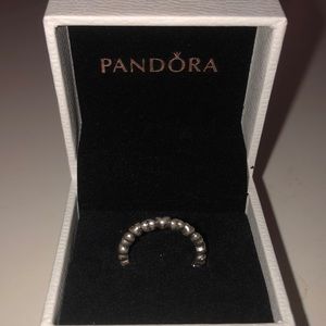 Authentic Silver Hearts Pandora Ring